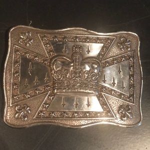 Silver belt buckle